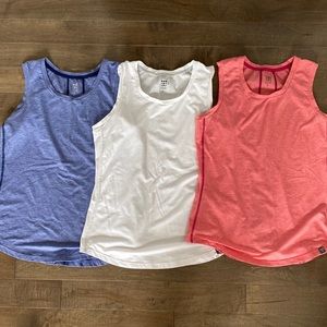A purple / white / coral collection of Title Nine tops (must buy all)